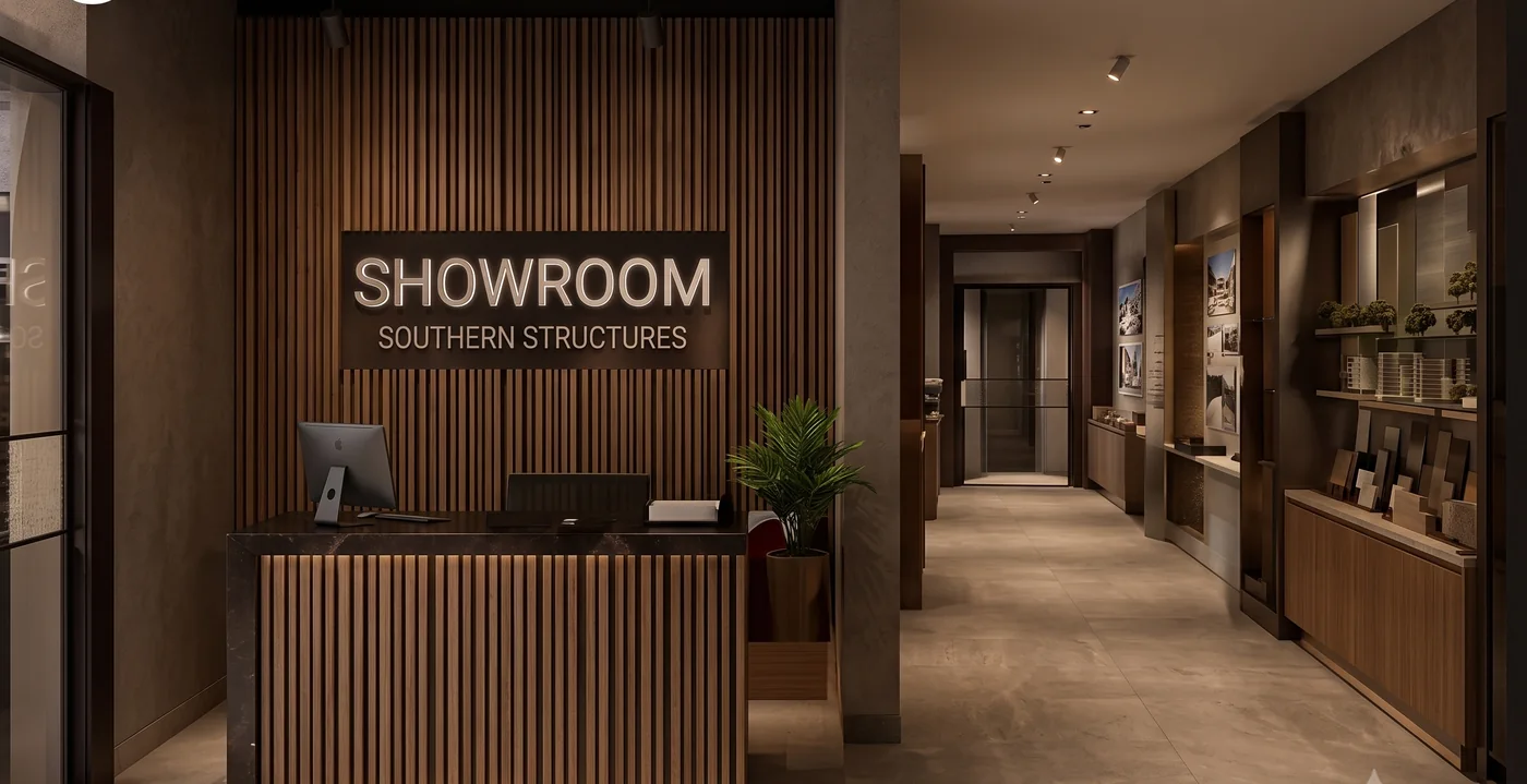 Ingresso e reception dello showroom